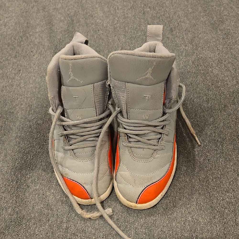 Jordans Gray and Pink High-Top Sneakers
